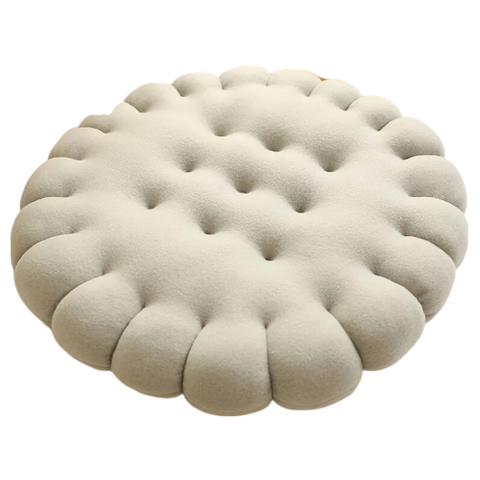 Cushions & Decorative Pillows Plush Gray Round Biscuit Shape Stuffed Soft Pillow Cushion Home Decor