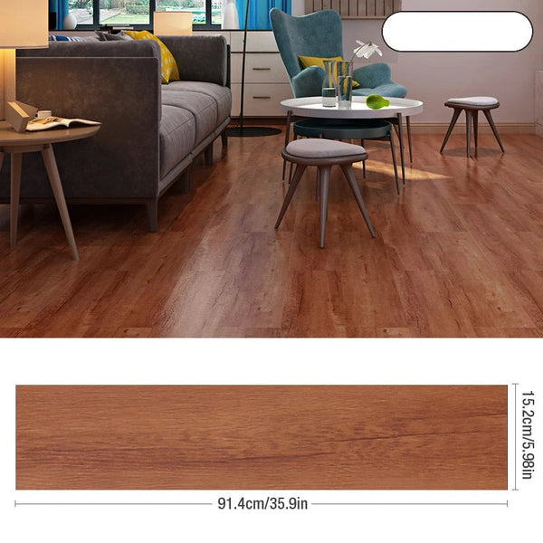 Vinyl Flooring 5Pcs Vinyl Tile Red Oak Stain Self Adhesive Wear Resistant Floor Stickers