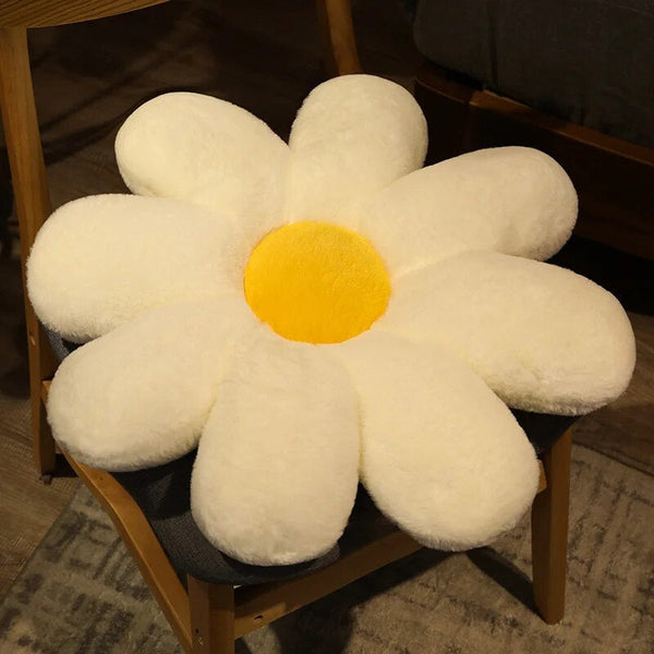 Cushions & Decorative Pillows Plush Pillow White Flower Shape Stuffed Soft Cushion Room Decor 50Cm