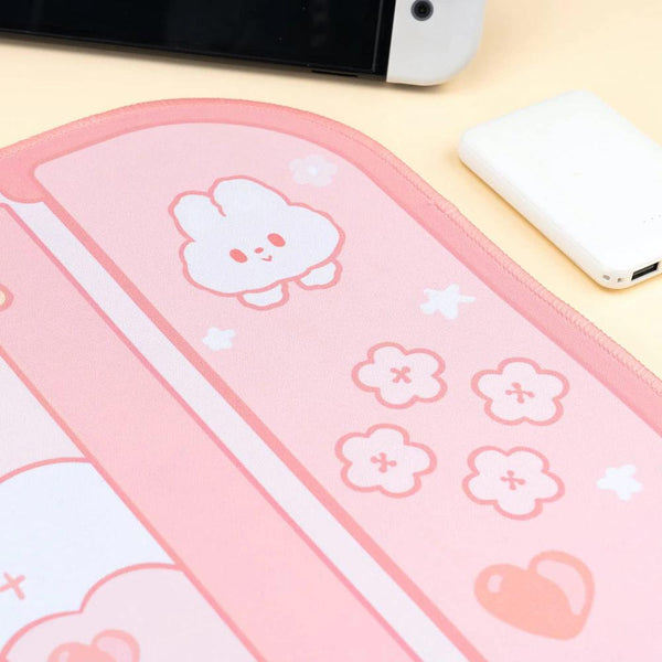 Desk Mats Mouse Pad Pink Cat Kawaii Gaming Mat Bunny Desk Rubber Protector For Computers