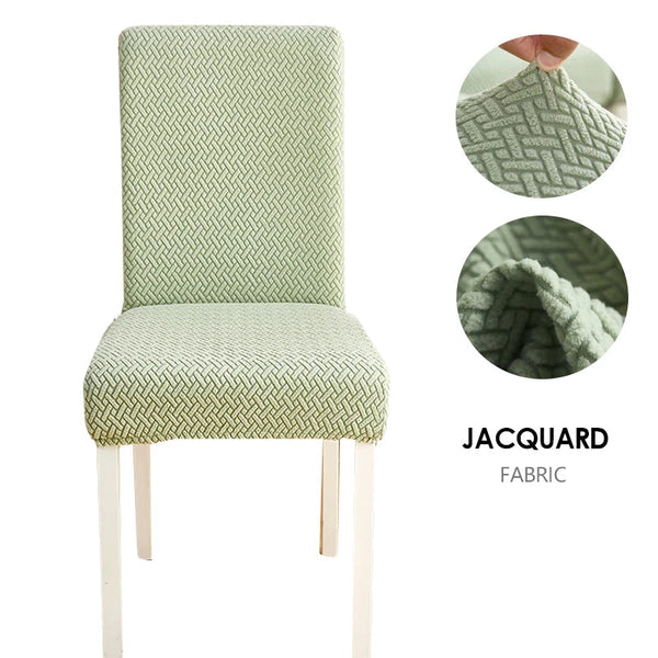 Slipcovers Chair Cover Cypress Green Small Knitted Design Anti Dirt Elastic Dining Room Kitchen Wedding Hotel Banquet Restaurant