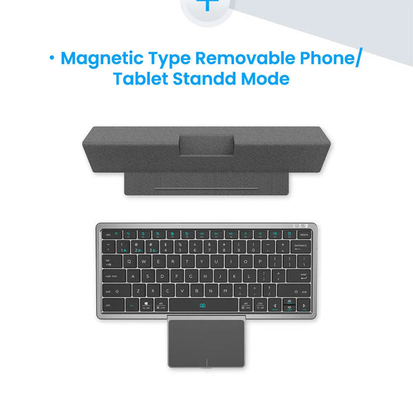 Keyboards & Keypads Bluetooth Keyboard Black Mini Foldable Wireless Keys With Touchpad For Computers