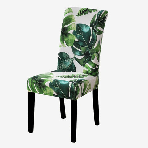 Slipcovers Chair Cover Green Big Leaves Design Anti Dirt Elastic Material For