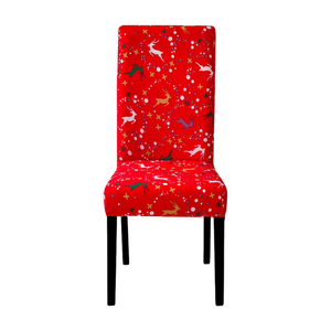 Slipcovers Chair Cover Red Christmas Deer Design Stretchable Dining Slipcover Home Furniture