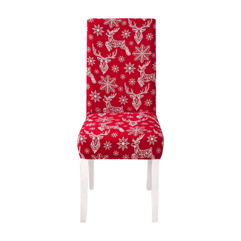 Slipcovers Chair Cover Red Christmas Snowflakes Design Stretchable Dining Slipcover Home Furniture