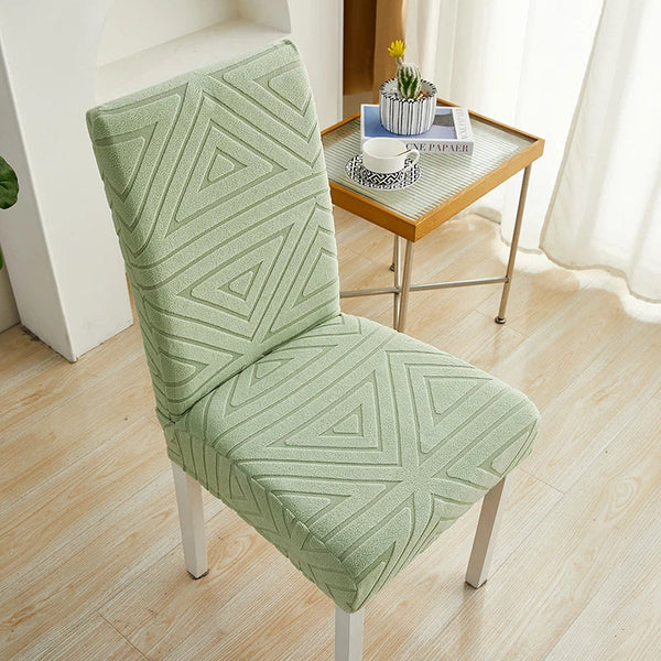 Slipcovers Chair Cover Light Green Triangular Design Elastic Material For Home Garden