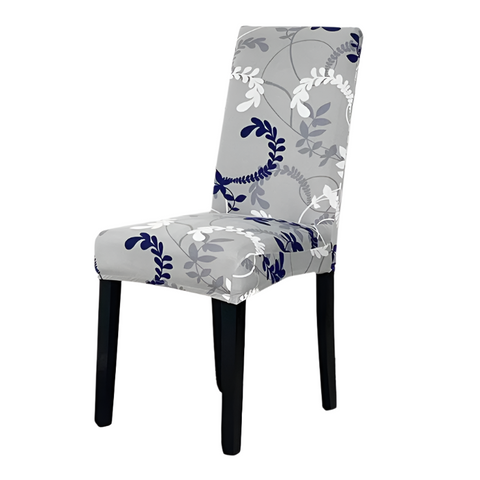 Slipcovers Chair Cover Grey Leaf Vines Design Anti Dirt Elastic Material For