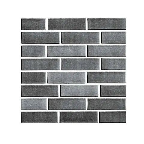 Wall Stickers 10Pcs Vinyl Tile Self Adhesive Dark Grey Pattern Waterproof Pvc