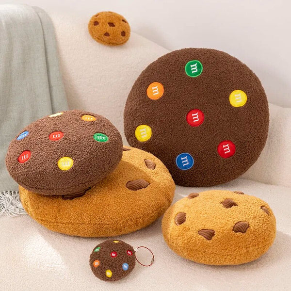 Cushions & Decorative Pillows Plush Pillow Light Brown Chocolate Cookies Biscuit Shape Stuffed Soft Cushion