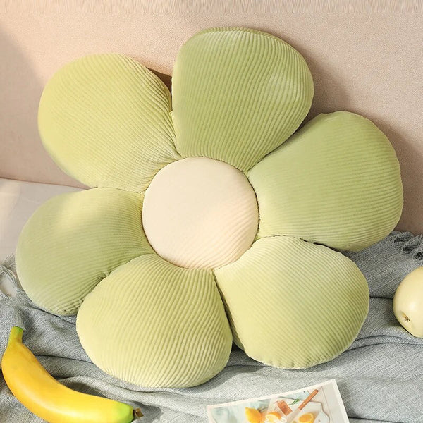 Cushions & Decorative Pillows Plush Pillow Green Flower Shape Stuffed Soft Seat Cushion Home Decor 50 55Cm