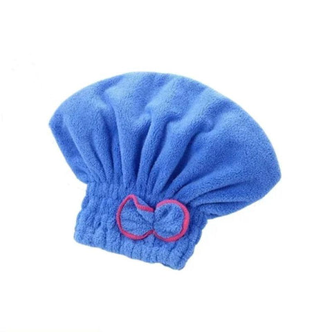 Towels & Washcloths Hair Bonnets Blue Microfibre Quick Drying Bath Towels For Women Shower Hat