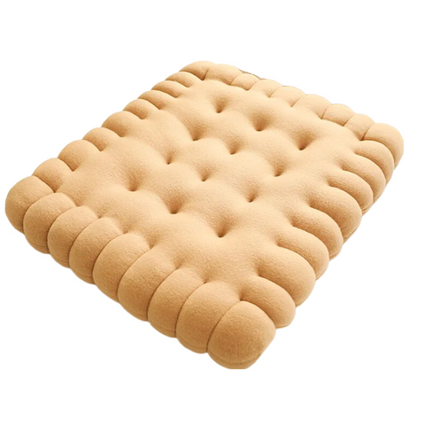 Cushions & Decorative Pillows Plush Light Brown Square Biscuit Shape Stuffed Soft Pillow Cushion Decor