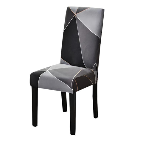 Slipcovers Chair Cover Dark Grey Triangle Pattern Design Elastic Material For