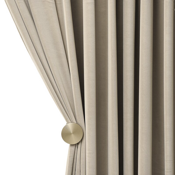 Curtains & Drapes 150Cm Beige High Quality Modern Velvet Blackout Curtains For Living Room Bedroom Dining