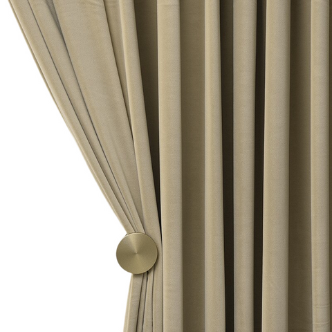 Curtains & Drapes 150 Centimetre Khaki High Quality Modern Velvet Blackout Curtains For Living Room Bedroom Dining