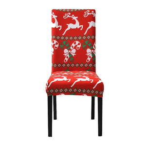 Slipcovers Chair Cover Red Knitting Design Anti Dirt Elastic Material For Dining Room