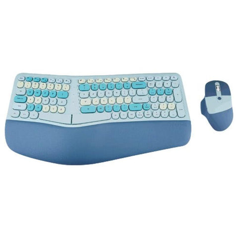 Keyboards & Keypads Bluetooth Keyboard And Mouse Combo Set Ergonomic Wireless Portable Device