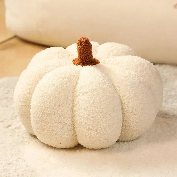 Cushions & Decorative Pillows Throw Pillows White Lamb Fleece Pumpkin Plush Toys For Home Decor 20Cm