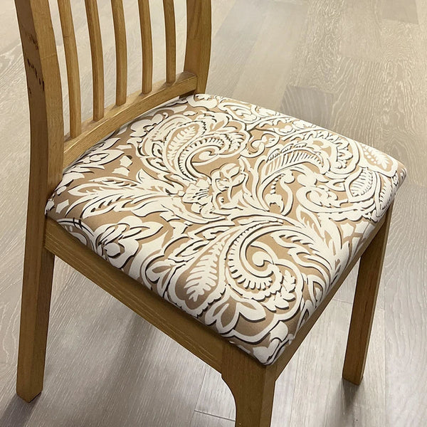 Slipcovers Chair Cover Beige Khaki Vine Leaf Print Stretch Seat For Home Dining Kitchen