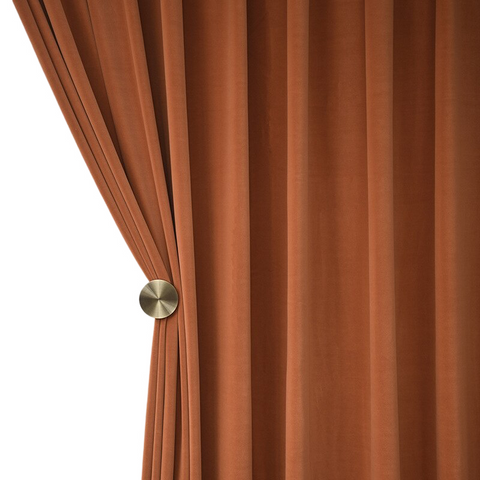 Curtains & Drapes 500 Centimetre Orange High Quality Modern Velvet Blackout Curtains For Living Room Bedroom Dining Window Drape