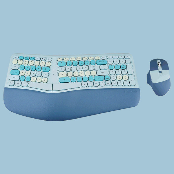 Keyboards & Keypads Bluetooth Keyboard And Mouse Combo Set Ergonomic Wireless Portable Device