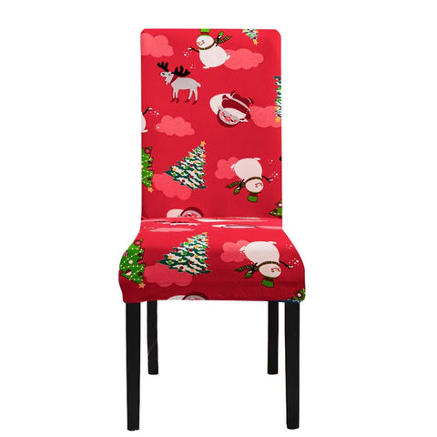 Slipcovers Chair Cover Red Snowman Christmas Holiday Design For Dining Room Kitchen