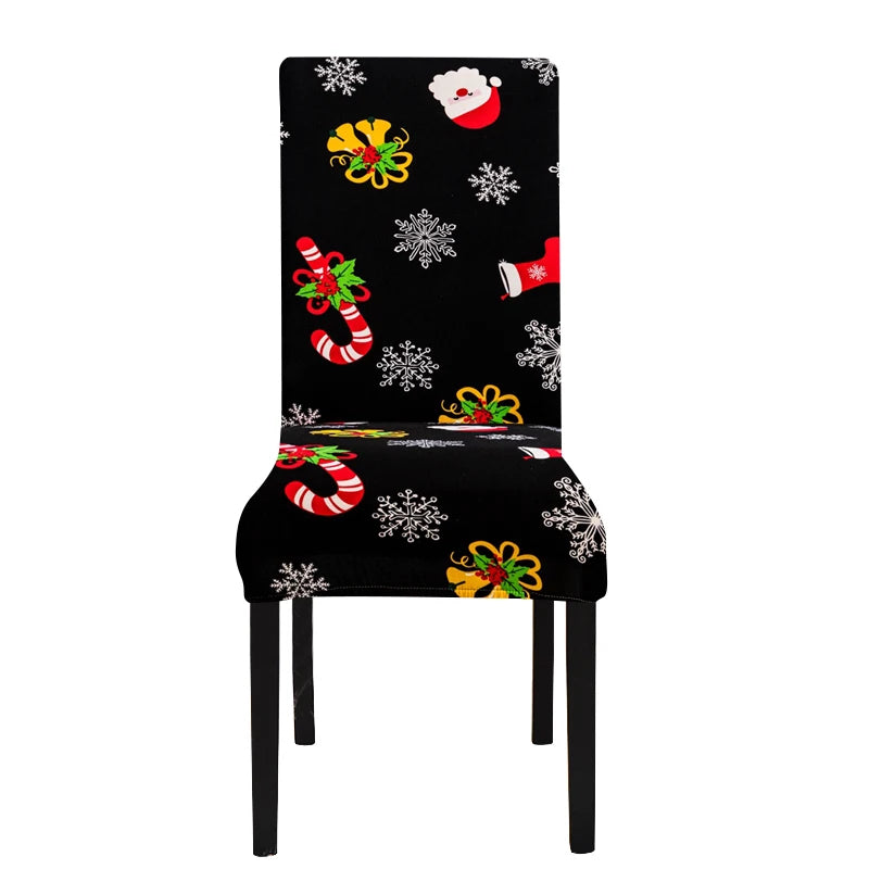 Slipcovers Chair Cover Black Christmas Candy Holiday Design For Dining Room And Events