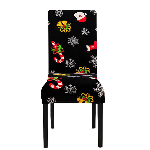 Slipcovers Chair Cover Black Christmas Candy Holiday Design For Dining Room And Events