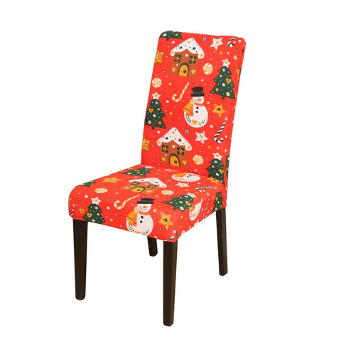 Slipcovers Chair Cover Bright Orange Holiday Design Anti Dirt Elastic Material