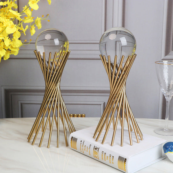 Tabletop & Shelf Décor 30Cm Crystal Ball Tabletop Home Decor Modern Art Living Room Decorative Crafts