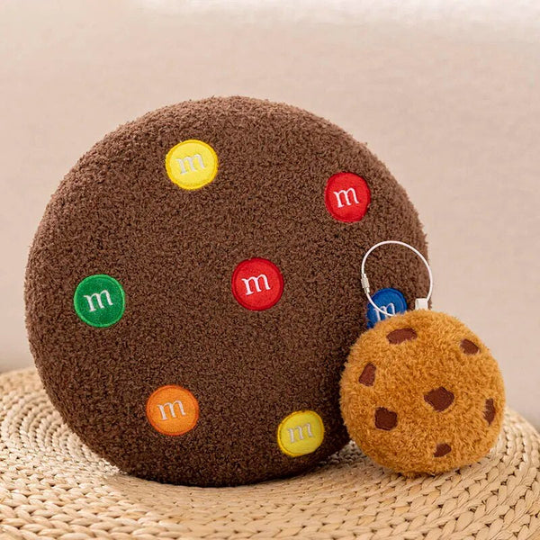 Cushions & Decorative Pillows Plush Pillow Dark Brown Chocolate Cookies Biscuit Shape Stuffed Soft Cushion