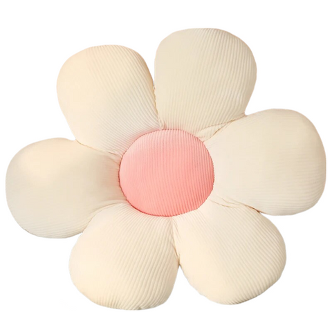 Cushions & Decorative Pillows Plush Pillow White Pink Flower Shape Stuffed Soft Seat Cushion Decor 40 45Cm