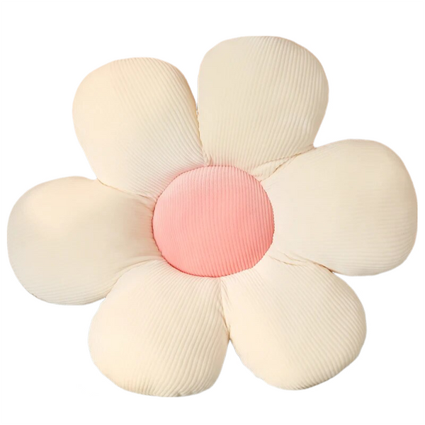 Cushions & Decorative Pillows Plush Pillow White Pink Flower Shape Stuffed Soft Seat Cushion Decor 50 55Cm