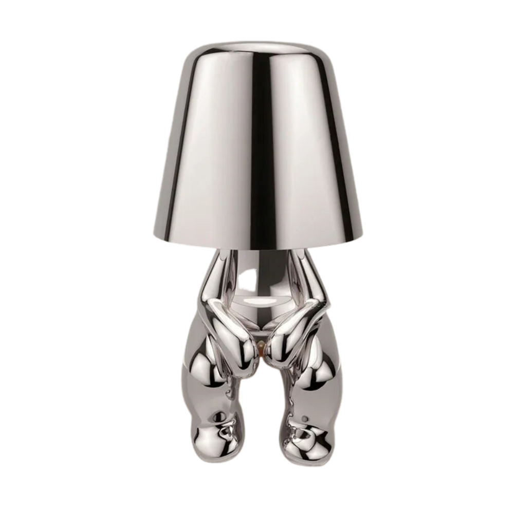 Lamps Hotel Lightning Lamp Rechargeable Silver Little Man Sitting Position Table