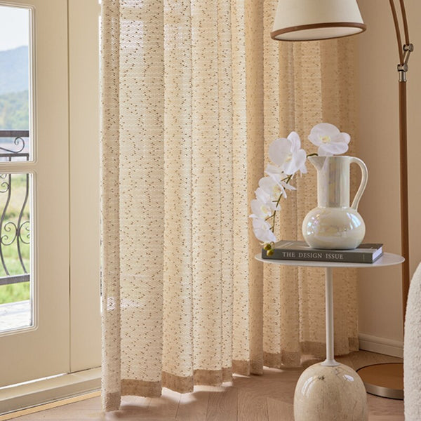 Curtains & Drapes 150 Centimetre Beige Curtains Modern Luxury Retro Style For Living Room Bedroom