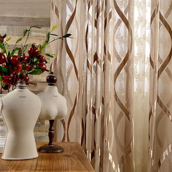 Curtains & Drapes 500 Centimetre Brown Modern Luxury Retro Style Curtains For Home Decor