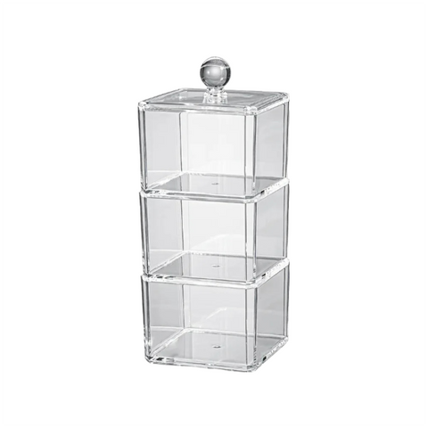 Storage Boxes Storage Box Three Layer Transparent Acrylic Stackable Dustproof Jewelry Cases Organizer