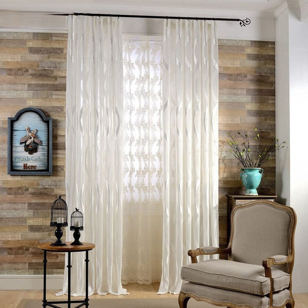 Curtains & Drapes 150Cm Curtains Plain White Modern Luxury Retro Style Texture For Home Decor