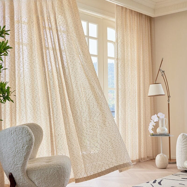 Curtains & Drapes 500 Centimetre Beige Modern Luxury Retro Style Curtains For Home Decor