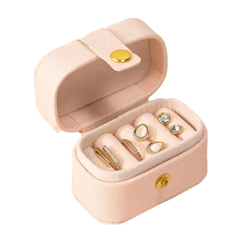 Jewellery Holders & Organisers Jewelry Storage Mini Ring Box Portable Organizer Display Travel Leather Holder