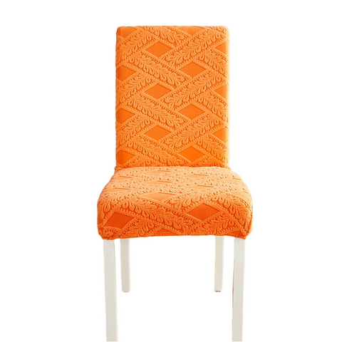 Slipcovers Chair Cover Orange Knitted Veins Design Anti Dirt Elastic Material