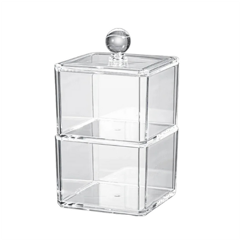 Storage Boxes Storage Box Two Layer Transparent Acrylic Stackable Dustproof Jewelry Organizer