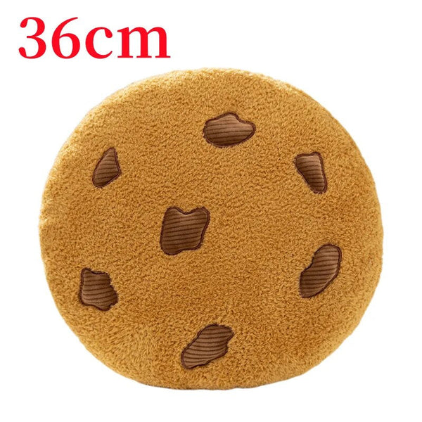 Cushions & Decorative Pillows Plush Pillow Light Brown Chocolate Cookies Biscuit Shape Stuffed Soft Cushion