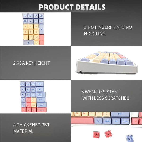 Keyboards & Keypads Keycap Keyboard Macaron 132 Keys Pbt Dye Sublimation Switch Fit Pack In Box