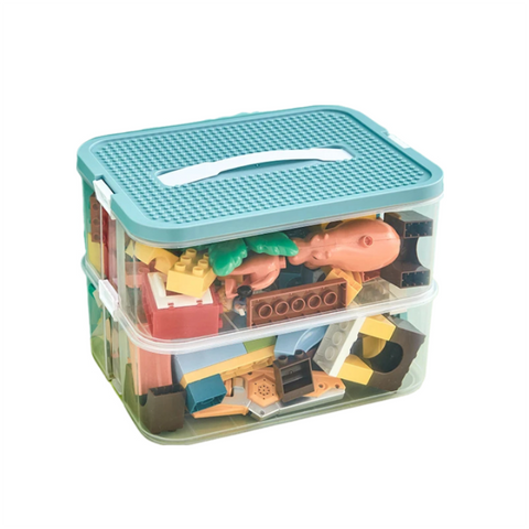 Storage Boxes Storage Box Green Two Layers Stackable Adjustable Organizer For Home Organisation