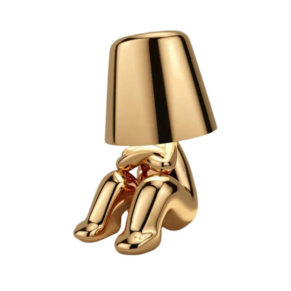 Lamps Hotel Lightning Lamp Rechargeable Gold Little Man Sitting Down Table