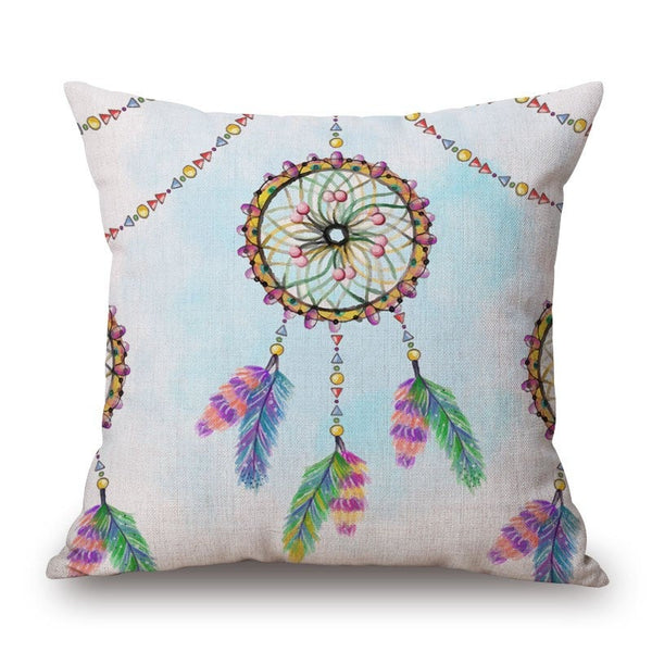 Cushions & Decorative Pillows Dreamcatchers On Cotton Linen Pillow Cover