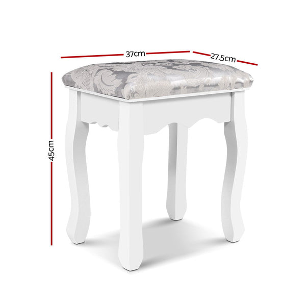 Dressing Tables Artiss Dressing Table Stool Bedroom White Make Up Chair Fabric Furniture