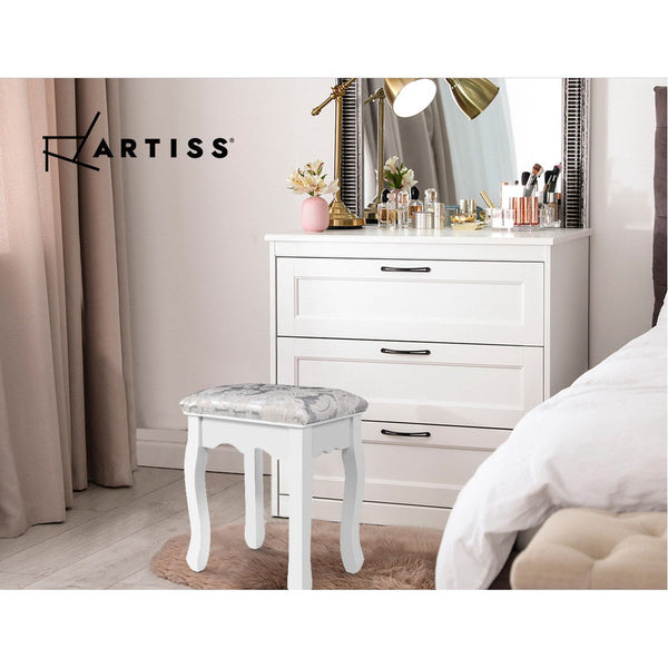 Dressing Tables Artiss Dressing Table Stool Bedroom White Make Up Chair Fabric Furniture