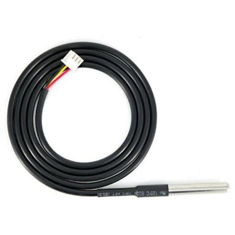 Ds18b20 Waterproof Digital Temperature Sensor Probe Black